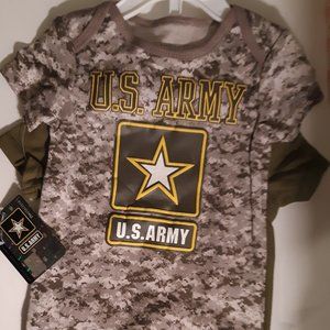 2 pack baby U.S. Army onesies